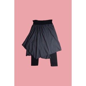 Y2K. COP. COPINE PARIS. Gray Asymmetrical Skirt W/Attached Leggings. M-L. AS IS